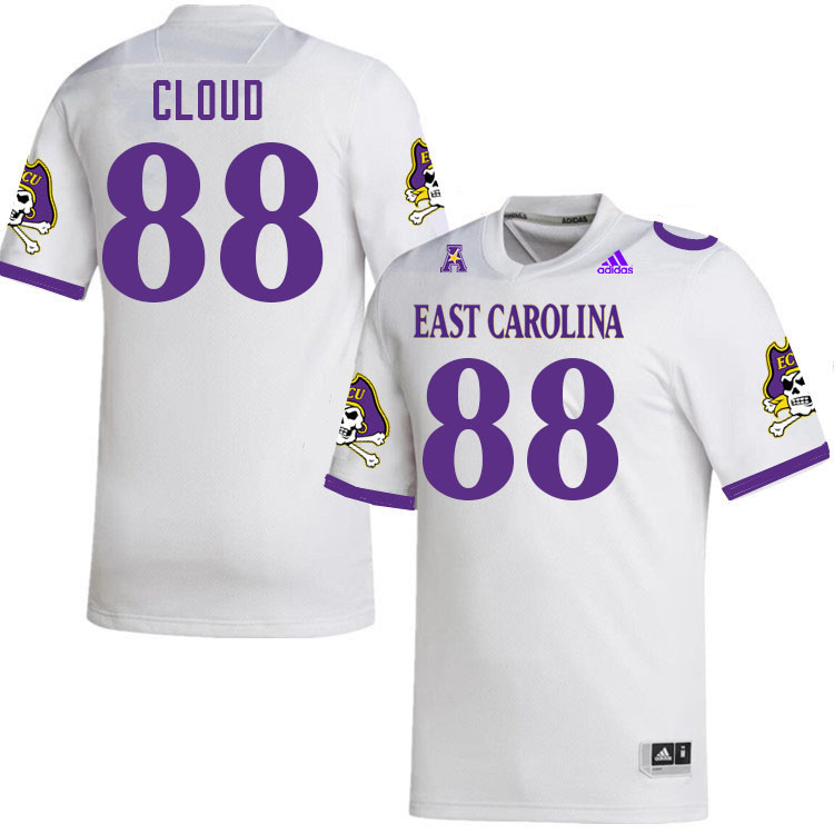 Men #88 Trenton Cloud ECU Pirates College Football Jerseys Stitched-White